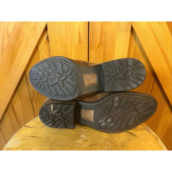 Born Katharina Brown Leather Ankle Bootie Slouch Back Zip  US 6M - Picture 6 of 7